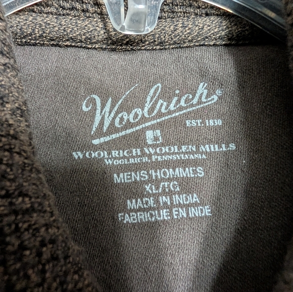 Woolrich Brown Gromley Shawl Collar Mens Grandpa Button Down Cardigan Sweater XL - Picture 3 of 7